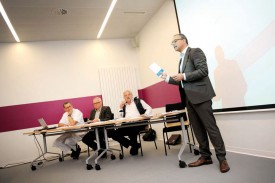 Le directeur général des EHNV, Jean-François Cardis, lors de la présentation du plan stratégique. © Nadine Jacquet