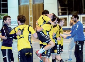 Remporter le derby contre la West est toujours une source de grand bonheur pour les Yverdonnois. ©Champi
