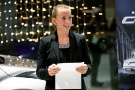 Libérée de ses douleurs, Elodie Jakob affiche un grand sourire. ©Gabriel Lado