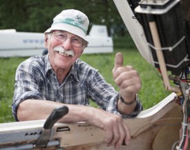 Eric Santschy, du Groupe de vol à voile de Montricher: pilote émérite depuis plus de 44 ans. © Simon Gabioud