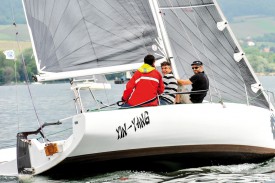 Sourires sur le bateau d’Yves Pfister, Ying-Yang, de la Matelote Yverdon. © Carole Alkabes