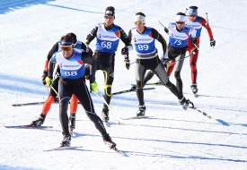 Premier passage sur la ligne après 15 kilomètres. C’est l’ancien athlète olympique Alexandre Rousselet qui mène le groupe de tête, mais Clément Pignier (dossard 68) finira par s’imposer au final.