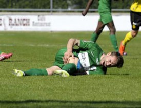 Bruno Valente s’est «claqué» lors d’un duel après un peu plus de vingt minutes de jeu et a dû céder sa place.