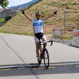 Christopher Duperrut à l’arrivée.