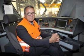 Charles Runge le chef de site d’Yverdon-les-Bains dans la cabine.