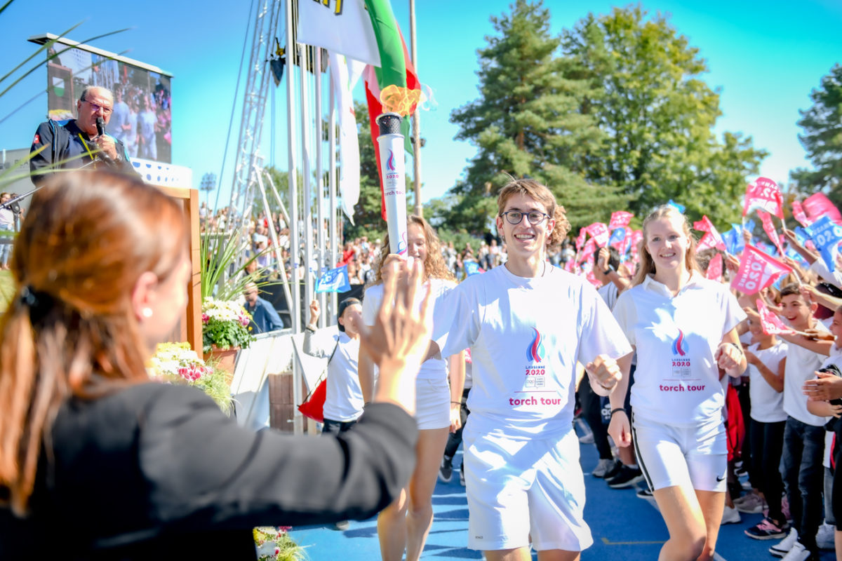 Des élèves plus échauffés que la flamme olympique