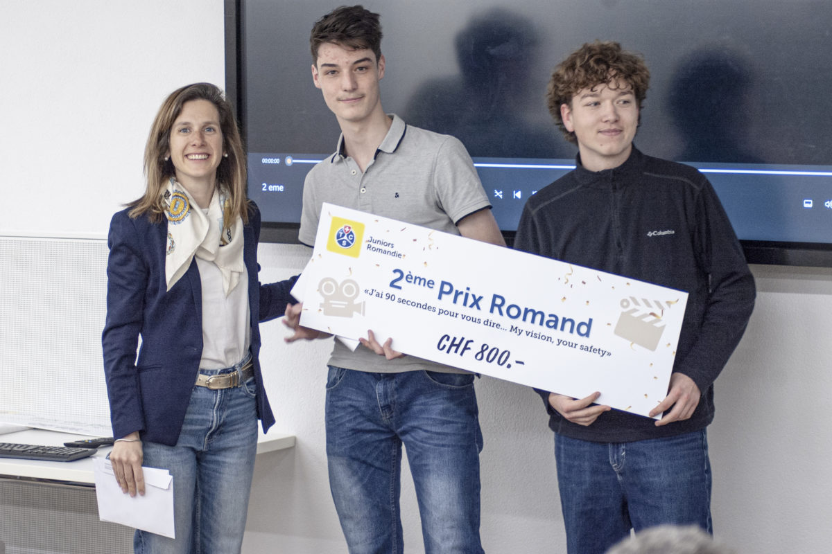 Un prix pour leur court-métrage sur l’alcool au volant