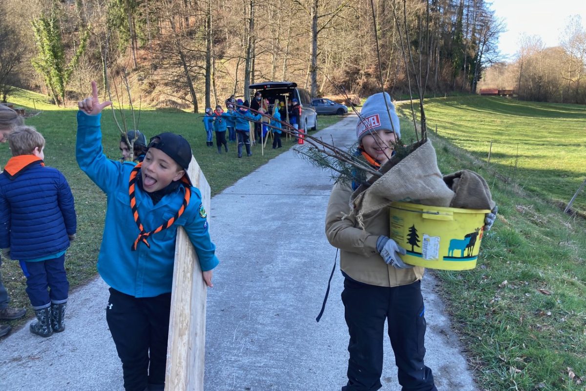 Opération replantage pour les scouts de la Menthue