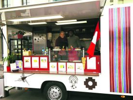 Charlotte Roulin Belaonia et Jorge Israel Belaonia Huaman proposent, avec Deli Inka, des spécialités péruviennes à Y-Parc, au marché d’Yvonand et à Lausanne. ©DR