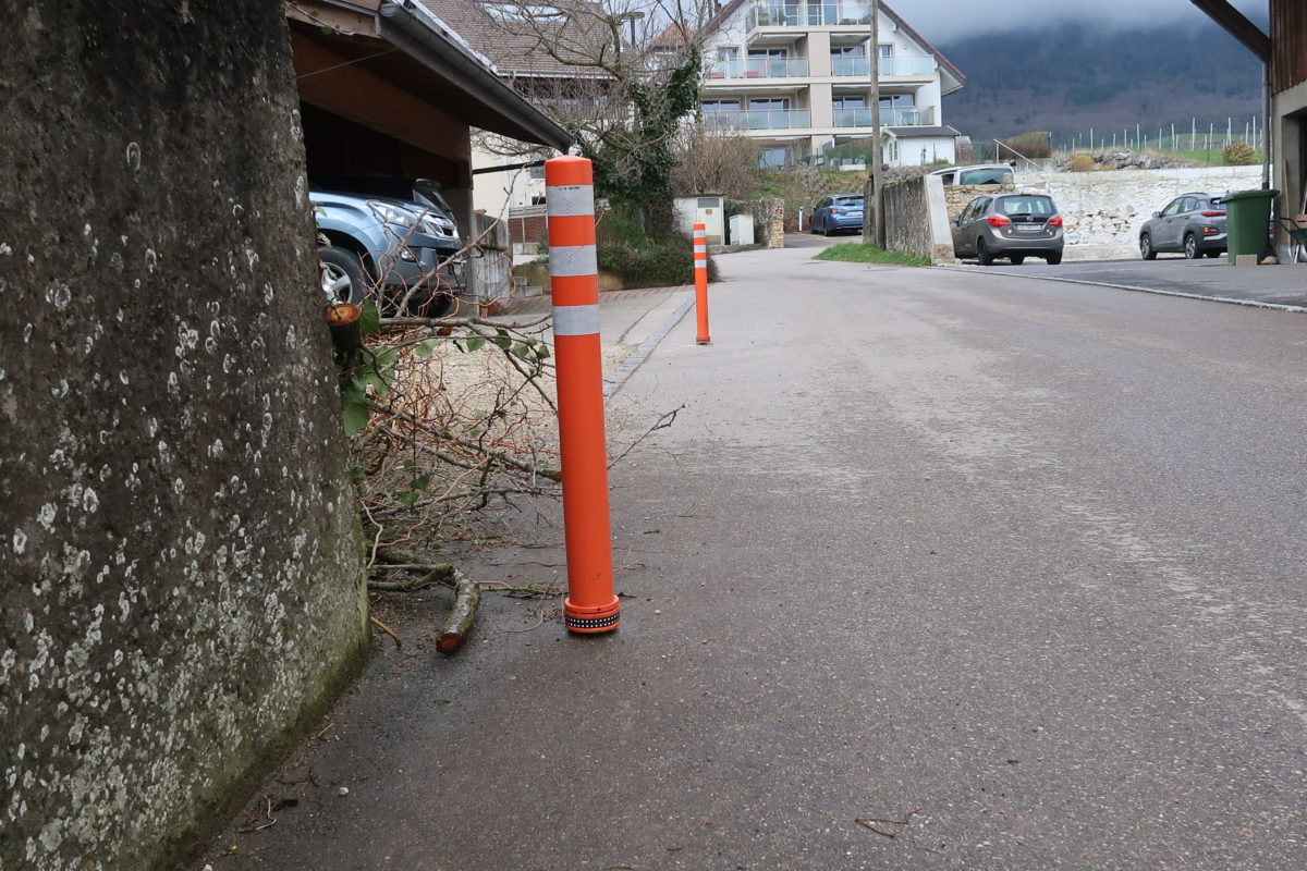 Enlèvement de deux potelets confirmé