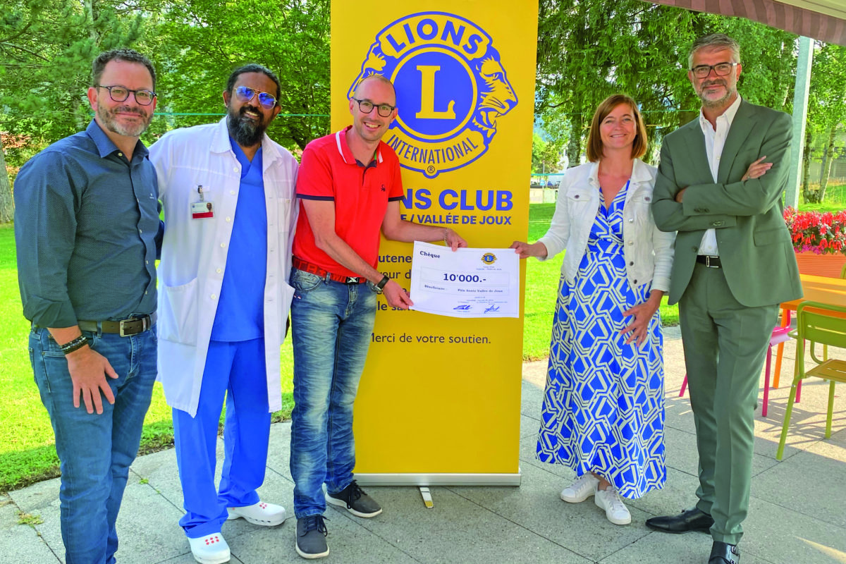 Grand soutien du Lions Club Vallorbe Vallée de Joux