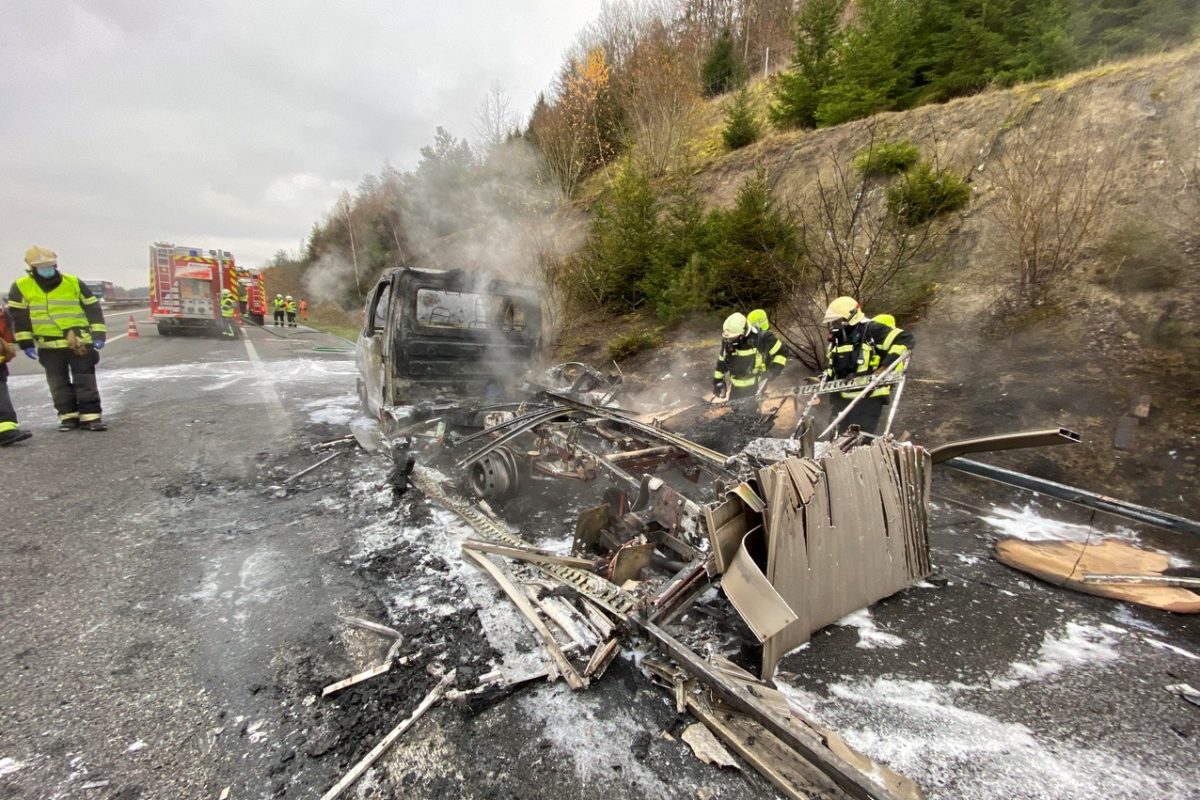 La camionnette a eu le temps de s’arrêter sur la bande d’arrêt d’urgence