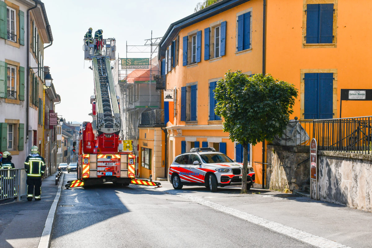 La rue Basse bloquée en raison d’un incendie